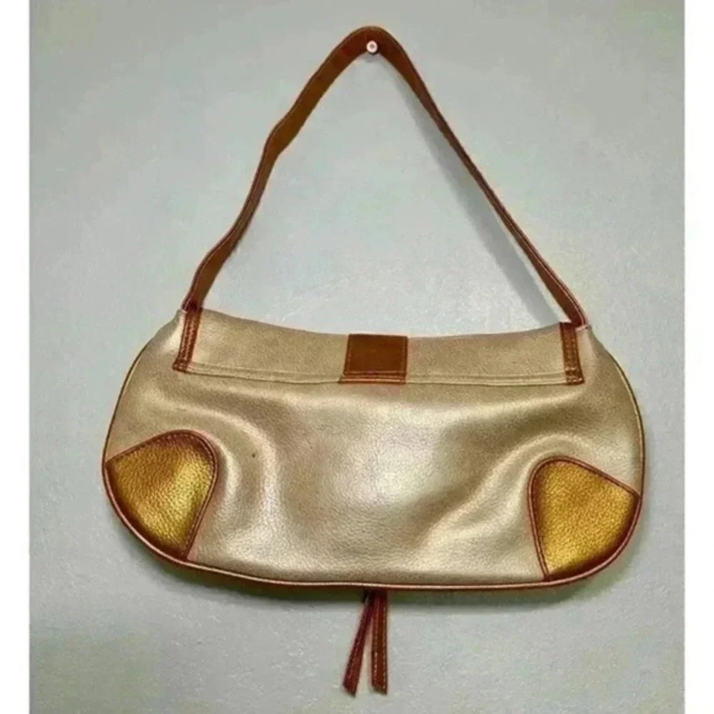 Elizabeth Arden Metallic‎ Gold Shoulder Bag Hobo Purse